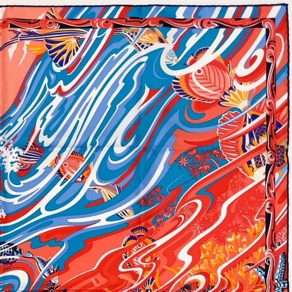 COLLECTIBLE NWT Hermes Scarf “De la Mer au Ciel” - Picture 9 of 11